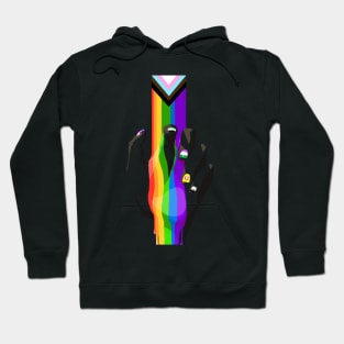 Pride hand with flag nails (2) Hoodie